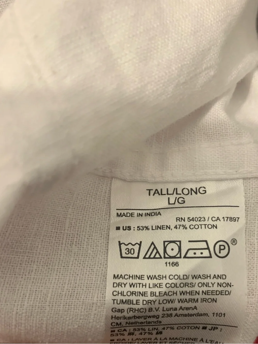 Banana Republic White Short-Sleeve Linen Button-Down size L/G